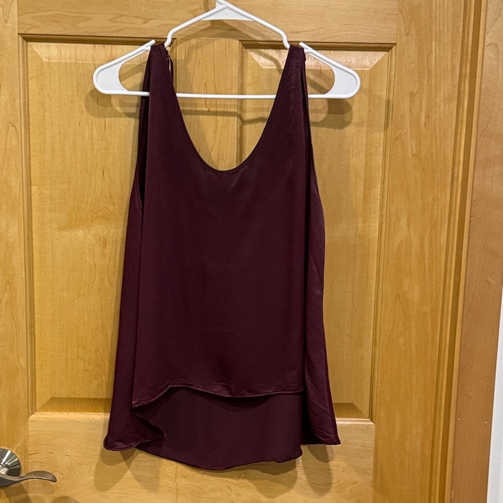 Zara burgundy Sleeveless Top size XL